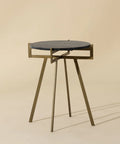 Anak Black Marble and Antique Brass End Table-1