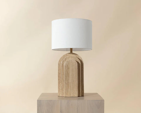 Ancona Natural Travertine Table Lamp -3