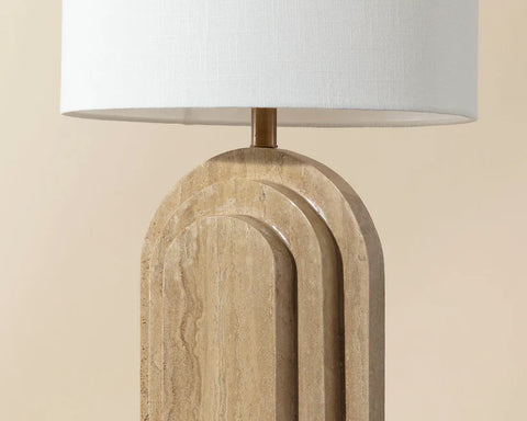 Ancona Natural Travertine Table Lamp -4
