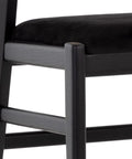 Annex Black Velvet Rattan Counter Stool -6