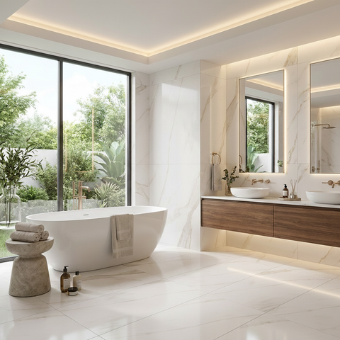 marble look floor tile