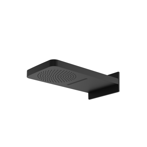 Aquasheet 2872 Black Dual-Function Wall-Mount Rainhead - Aquabrass