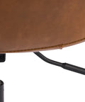 Arabella Cognac Faux Leather Swivel Office Chair-4