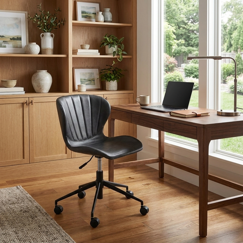 Arabella Portabella Faux Leather Swivel Office Chair 