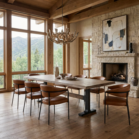 Araxi 95" Brown Mango Wood Dining Table