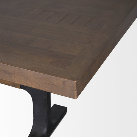 Araxi 95" Medium Brown Mango Wood Dining Table - 6