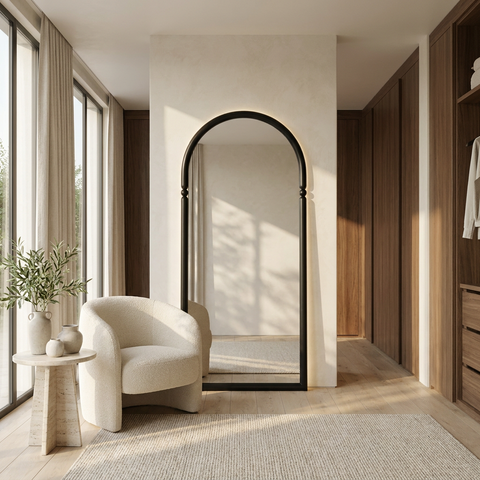 Arcade Black Full Length Mirror 