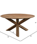 Arcadia Solid Mango Wood Round Dining Tabl-7