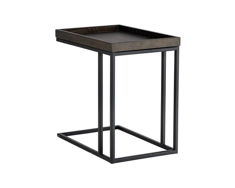Arden Charcoal Grey Oak C-Shaped End Table -3