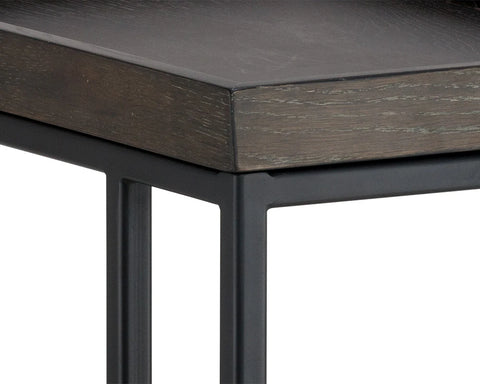 Arden Charcoal Grey Oak C-Shaped End Table -4