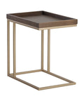 Arden Raw Umber Oak C-Shaped End Table -2