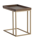 Arden Raw Umber Oak C-Shaped End Table -3