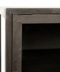 Arelius Black-Brown Mango Wood Accent Cabinet -5