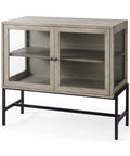 Arelius Grey Mango Wood Accent Cabinet -1