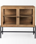 Arelius Light Brown Mango Wood Accent Cabinet-2