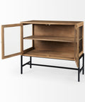 Arelius Light Brown Mango Wood Accent Cabinet-4