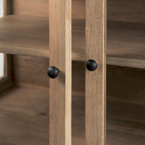 Arelius Light Brown Mango Wood Accent Cabinet-7