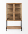 Arelius Light Brown Mango Wood Display Cabinet -2