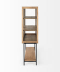 Arelius Light Brown Mango Wood Display Cabinet -3