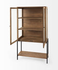 Arelius Light Brown Mango Wood Display Cabinet -4