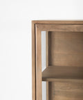 Arelius Light Brown Mango Wood Display Cabinet -5
