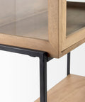 Arelius Light Brown Mango Wood Display Cabinet -7