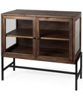 Arelius Medium Brown Mango Wood Accent Cabinet-1