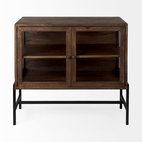 Arelius Medium Brown Mango Wood Accent Cabinet-2