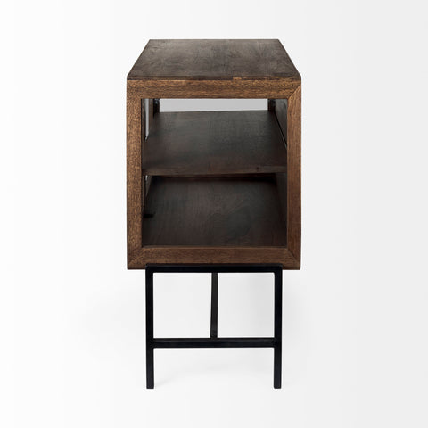 Arelius Medium Brown Mango Wood Accent Cabinet-3