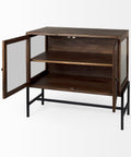 Arelius Medium Brown Mango Wood Accent Cabinet-4