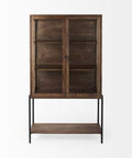 Arelius Medium Brown Mango Wood Display Cabinet -2