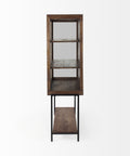 Arelius Medium Brown Mango Wood Display Cabinet -3