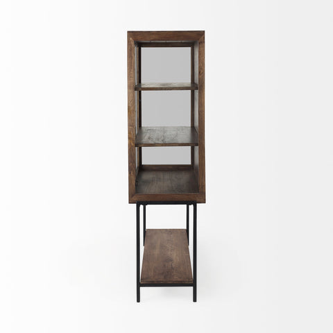Arelius Medium Brown Mango Wood Display Cabinet -3