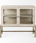 Arelius White Mango Wood Accent Cabinet -2