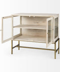 Arelius White Mango Wood Accent Cabinet -4