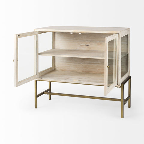 Arelius White Mango Wood Accent Cabinet -4
