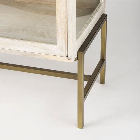 Arelius White Mango Wood Accent Cabinet -7