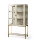 Arelius White Mango Wood Display Cabinet-1