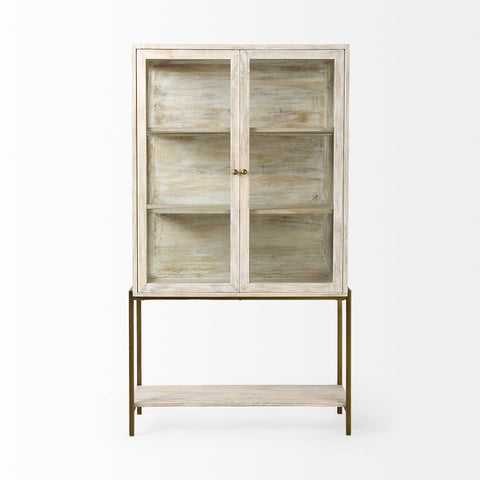 Arelius White Mango Wood Display Cabinet-2