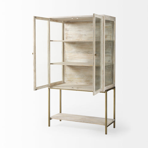 Arelius White Mango Wood Display Cabinet-4