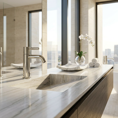 Aria Polished Nickel Single Hole Bathroom Faucet 