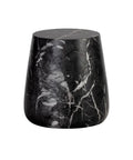 Aries Black Marble-Look Concrete End Table -2