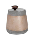 Aries Grey Concrete and Gold Foil End Table-1