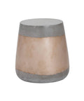Aries Grey Concrete and Gold Foil End Table-2
