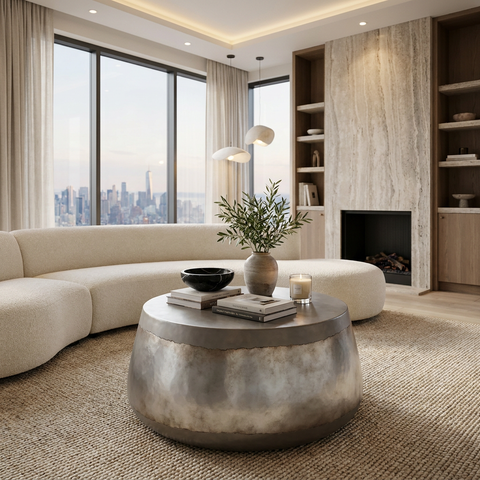 Aries grey concrete coffee table