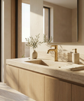 Ariston Brushed Gold Single Hole Bathroom Faucet