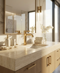Ariston Polished Gold Single Hole Bathroom Faucet