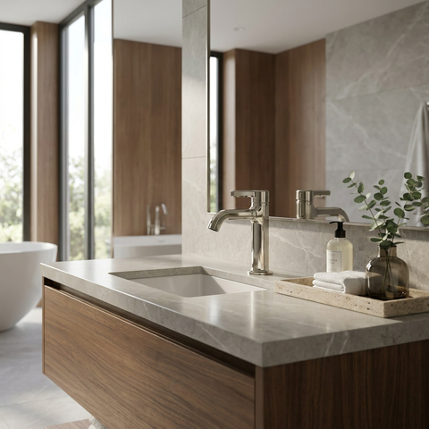 Ariston Polished Nickel Single Hole Bathroom Faucet