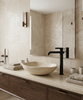 Ariston Tall Black Single Hole Bathroom Faucet