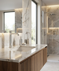 Ariston Tall Polished Chrome Single Hole Bathroom Faucet - Aquabrass